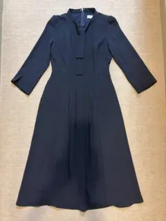 【美品】CELFORD プリーツワンピース　ネイビー　34