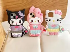 サンリオキティiPhonePro ProMax制服シリコンスマホケースカバーのサムネイル