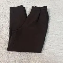 レディース ダークブラウン テーパンパンツ
