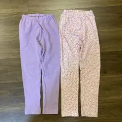 UNIQLO ボトムス 120cm 紫 花柄 2枚セット