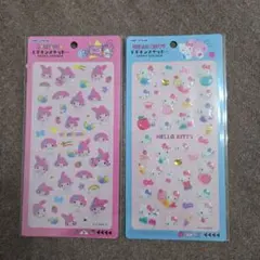 サンリオ エポキシステッカー 2点セット 正規品 ぷっくりシール