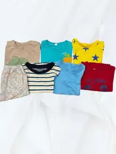 子供服 半袖まとめ売り 90・95 男の子 7点セット 保育園着　洗い替え