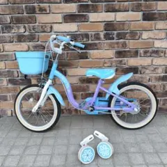 【引取限定】子供用自転車 補助輪付き アナと雪の女王　エルサ　16インチのサムネイル