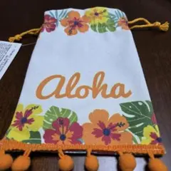 巾着 ポーチ ハワイSUMMER ALOHA FABRGのサムネイル