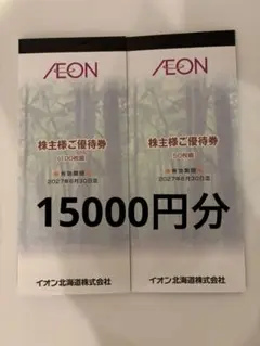 GW期間割引中　イオン北海道株式会社　優待券　15000円分のサムネイル