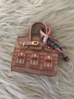 ミニバッグ型キーホルダーバッグチャーム ピンク