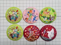 ディズニー　刺繍　缶バッジ　6点セット