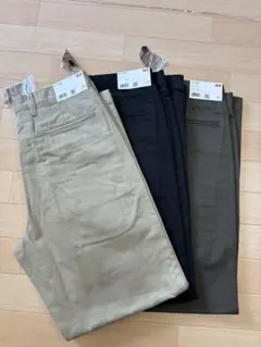 UNIQLO ワイド フィット チノパンツ　3本セット　新品未使用タグ付き