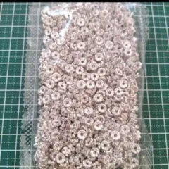 A8-6ミリS ロンデル スペーサー ビーズ 波エッジ シルバー【1000個】