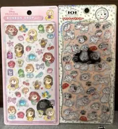 正規品 ディズニープリンセス ボンボンドロップシール 101匹わんちゃん 2枚
