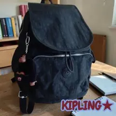 【SALE】キプリング リュック シティパック ブラック モンキーチャーム付
