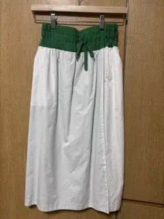 クリスチャンディオール スポーツ スカート S 緑×白