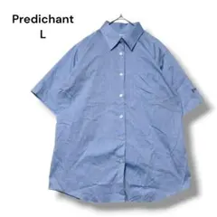美品　Predichant ブラウス　半袖　ライトブルー　Ｌ　無地のサムネイル