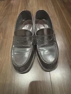 ダークブラウン ストレートチップ ローファー