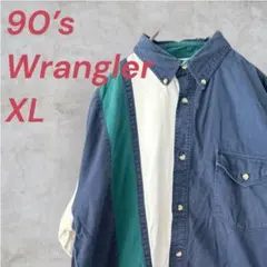 【90s】Wrangler ラングラー クレイジーパターン ウエスタンシャツのサムネイル