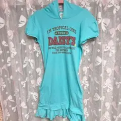 DAISY LOVERS フード付き水色ワンピース 半袖