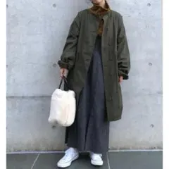 カスタネ　Kastane ミリタリーガスコート　カーキ　スプリングコート
