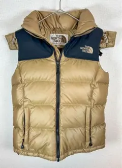 ノースフェイス ダウンベスト 700FP フード付 S 韓国古着
