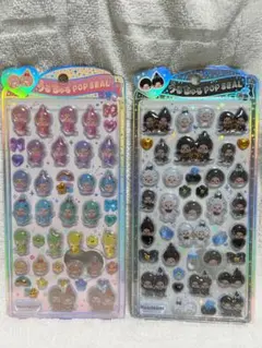 モンチッチ うるちゅるポップシール モノトーン カラフル うるちゅる もんちっち