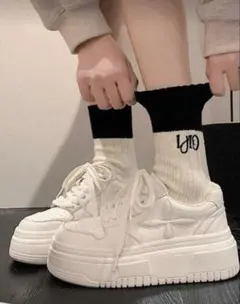 厚底 スニーカーホワイト