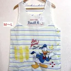 【送料込】値引♥️ドナルドダック エプロン M〜L 新品 保育園 保育士 タグ付き