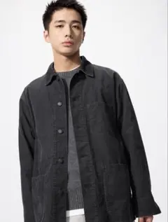 大人気！ユニクロ　コーデュロイジャケット ダークグレー M