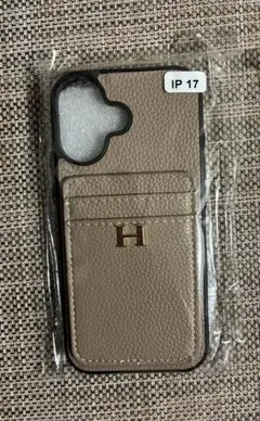 iPhone 17／ 17pro用レーザケース　カーキ色　カード収納のサムネイル