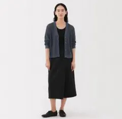 無印良品　今季　ヘンプ混メッシュＶネックカーディガン