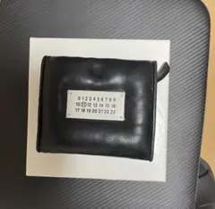 Maison Margiela 三つ折り財布 ブラック　カレンダーステッチ