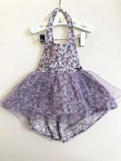 ANNA SUI mini エプロンドレス　紫　70 ~ 90cm