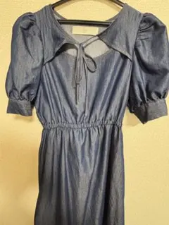 tocco closet デニムブルー ワンピース
