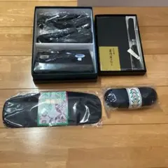 お値下げ❗️新品未使用】黒系 帯揚げ 、帯締め、バッグ、草履セットなど6点セット