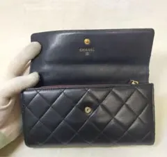 CHANEL ブラック キルティング 長財布