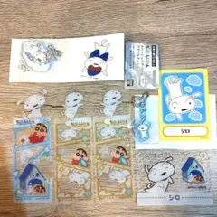 クレヨンしんちゃん シロ すやすやアクリルチャーム ハッシュタグ　しおりカード