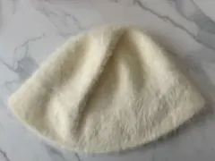 アイボリー ウール バケットハット フリーサイズ