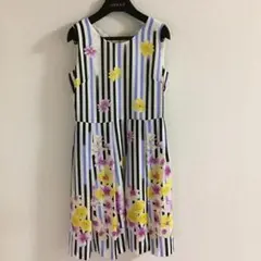 ローズティアラ 10周年 ストライプ フラワーワンピース S