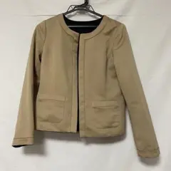 ジャケット アウター リバーシブル ネイビー ベージュ レディース