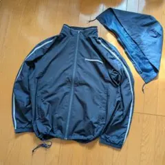 00's NIKEナイキ ナイロンジャケット y2k テック L ネイビー
