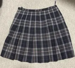 EASTBOY チェック プリーツスカート ネイビー 11号