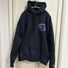 Champion ブラック パーカー フード付き