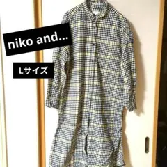 niko and ... ★チェック柄シャツワンピース サイズ4