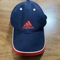 adidas ネイビー/レッド キャップ キッズ