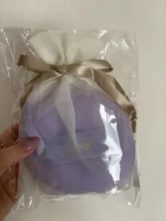 SABON サボン　ボディパフ　オーガンジーポーチ付き　ノベルティ　パープルのサムネイル