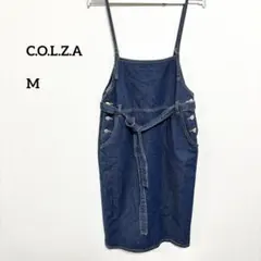 COLZA デニムサロペットジャンパースカート Mサイズ インディゴ青e237