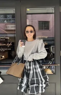 新品 ロージーモンスター✨フラワー クチュール トップス グレー リボン付き 新品 ロージーモンスター フラワークチュールトップス グレー - メルカリ