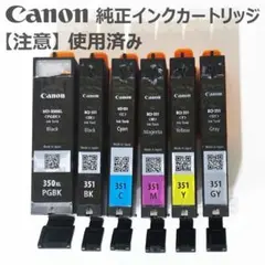 キャノン 純正インク 使用済 空 6色セット BCI-351 BCI-350XL