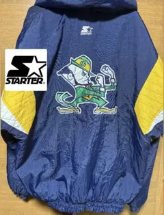 90's STARTER ノートルダム大学 ダウンジャケット スタジャン XL