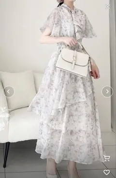 【mily bilet】透明感も今っぽさも叶う。シフォン楊柳ムラ柄ワンピース