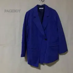 【PAGEBOY】　テーラードジャケット M 青　a1842