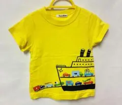 美品★ファミリア★人気　Ｔシャツ ヨット　車　イエロー　100のサムネイル